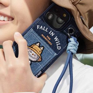 Labubu Fall In Wild iPhone Lanyard Case