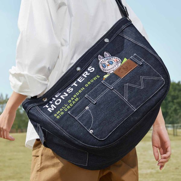 Labubu Denim Messenger Bag - Fall In Wild Series - Image 3