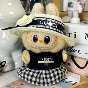 Labubu Country Elegance – Vichy Dress & Hat