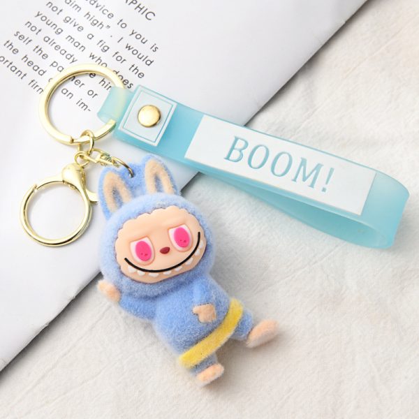 Labubu Plush Keychain – Kawaii Mini Key Ring with Colourful “BOOM!” - Image 4