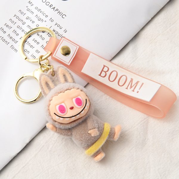 Labubu Plush Keychain – Kawaii Mini Key Ring with Colourful “BOOM!” - Image 5