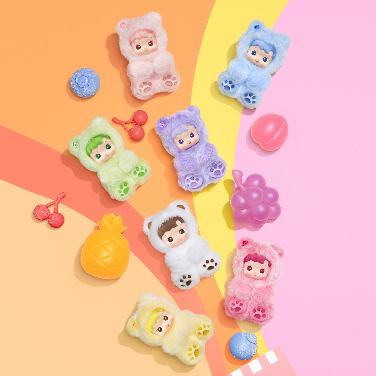 HACIPUPU Gummy Bear Series – Vinyl Plush Pendant Blind Box Collectibles - Image 3