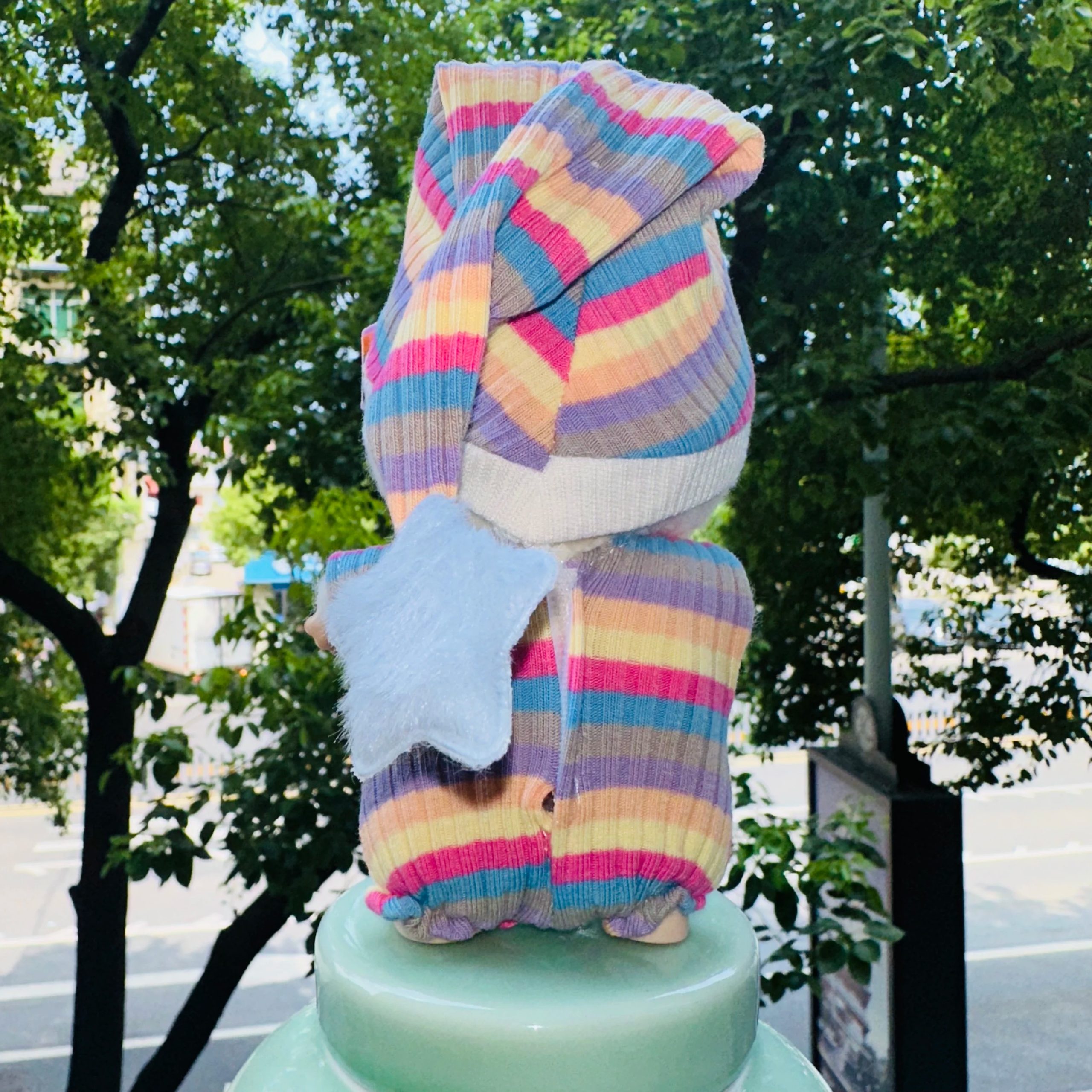 Labubu Rainbow Star Pyjama Outfit – Pastel Striped Sleepwear Set - Image 7