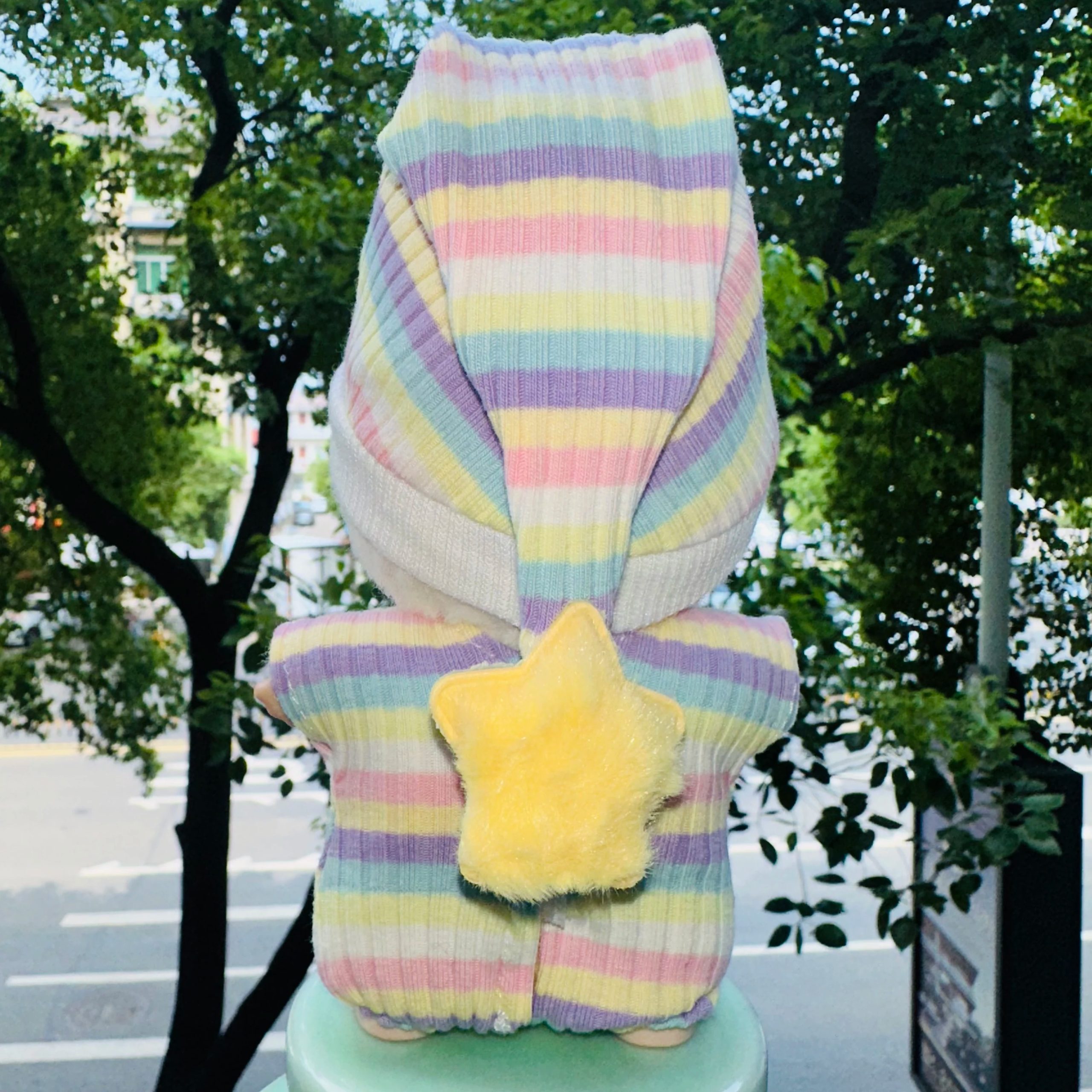 Labubu Rainbow Star Pyjama Outfit – Pastel Striped Sleepwear Set - Image 8