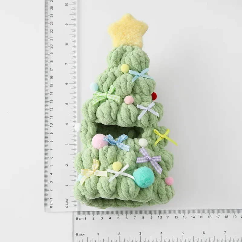 Labubu 17 cm Handmade Crochet Christmas Tree Outfit – Soft Plush Holiday Costume - Image 5