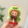 Labubu 17 cm Christmas Plush Costume – 6 Festive Outfits Collection (No Doll Included) - 🎄 Green Christmas Monster – with red trim and ribbon bell