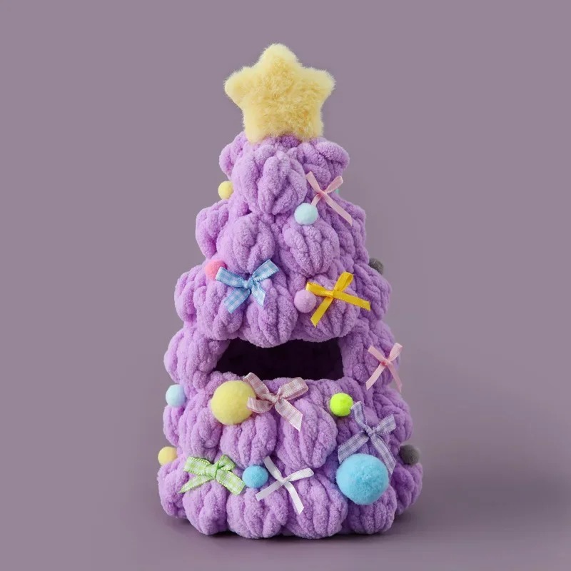 Labubu 17 cm Handmade Crochet Christmas Tree Outfit – Soft Plush Holiday Costume - Image 9