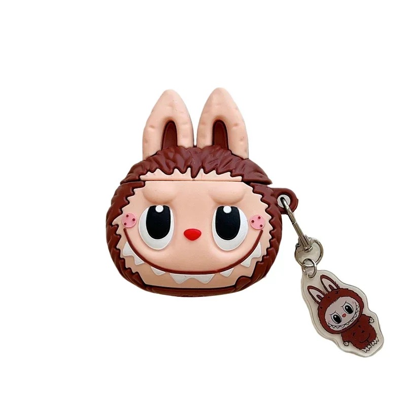 Labubu AirPods Protective Case (Pink / Green / Brown) – Cute Silicone Shockproof Cover