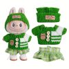 Labubu 17 cm Clothes Set – 3-Piece Green Knit Outfit (Doll Not Included)
